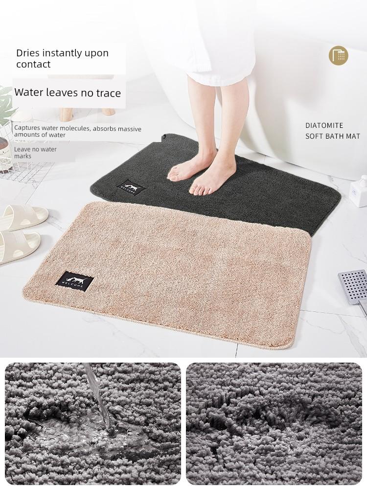 Bathroom Floor Mat for Home Use, Quick-Drying Absorbent Mat for Toilet Entrance, Non-Slip Foot Mat, Bathroom Carpet, Door Mat
