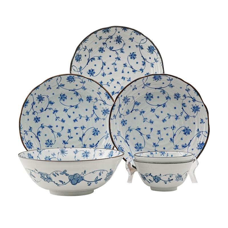 Японская подглазурная столовая посуда Мино-яки