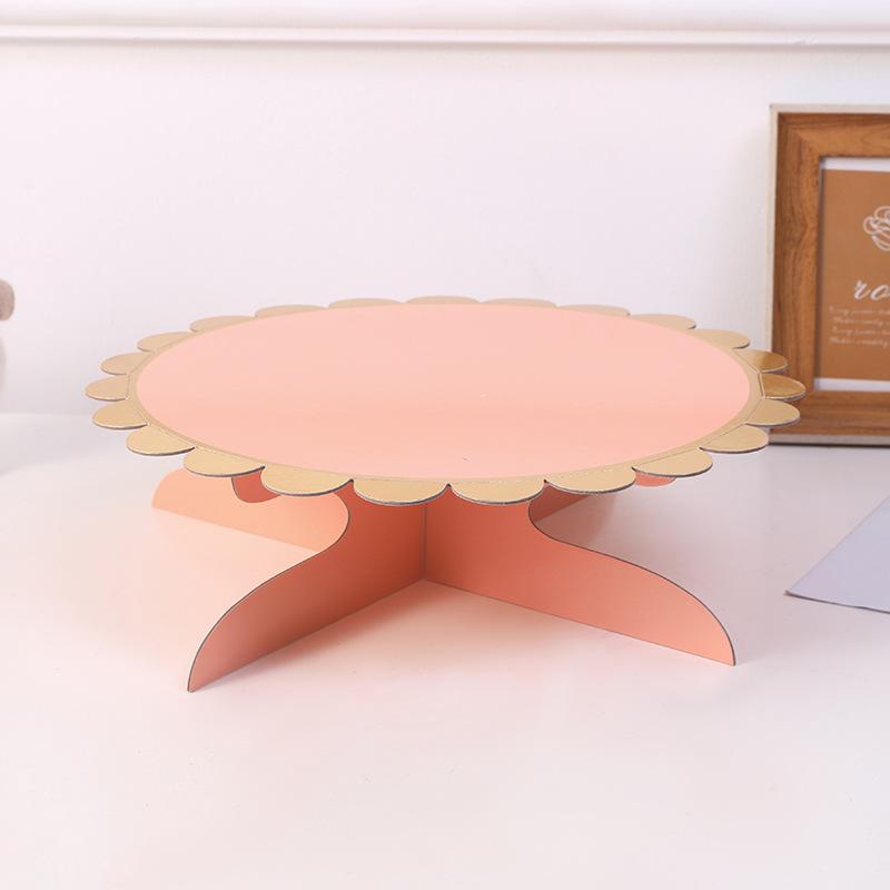 

Праздничные бумажные тарелки 32 см подставка для свадебного торта 1 ярус держатель для закусок и фруктов выпечка кексы сервировочные блюда десерт свадебный декор розовый