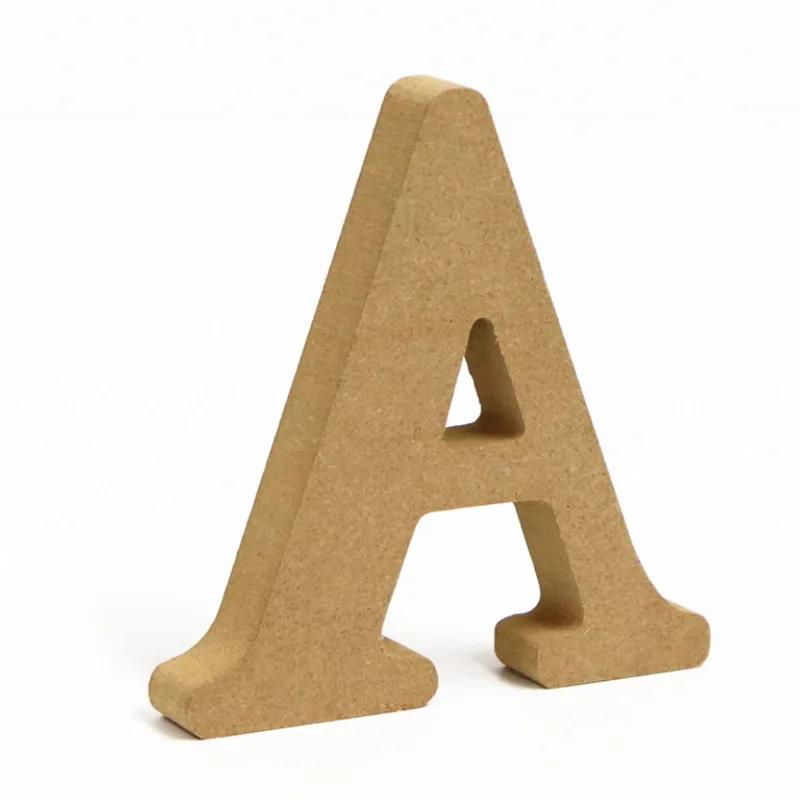 26-Letter Wooden Alphabet DIY 10cm Handicrafts Three-Dimensional Decorative Letters Sign Decorations Craft Supplies