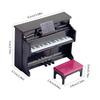 Plastik Puppenhaus Miniaturklavier mit Hocker Mini Puppenhaus Instrumentenmodell