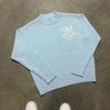 Y2K Streetwear Pletený svetr s žakárovým vzorem písmen Unisex Oversized Ležérní Pulovr Pro teenagery