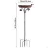 Metal Bird Bath Bowl Feeder Stake Ornament 5 Pronged Base Iron Gift Freestanding Birdbath