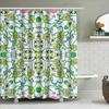 Handmade Shower Curtain Fabric With Frog Pattern For Bathroom Decor Green Floral Bath Curtains For Kids Room Decoration Blue Wat