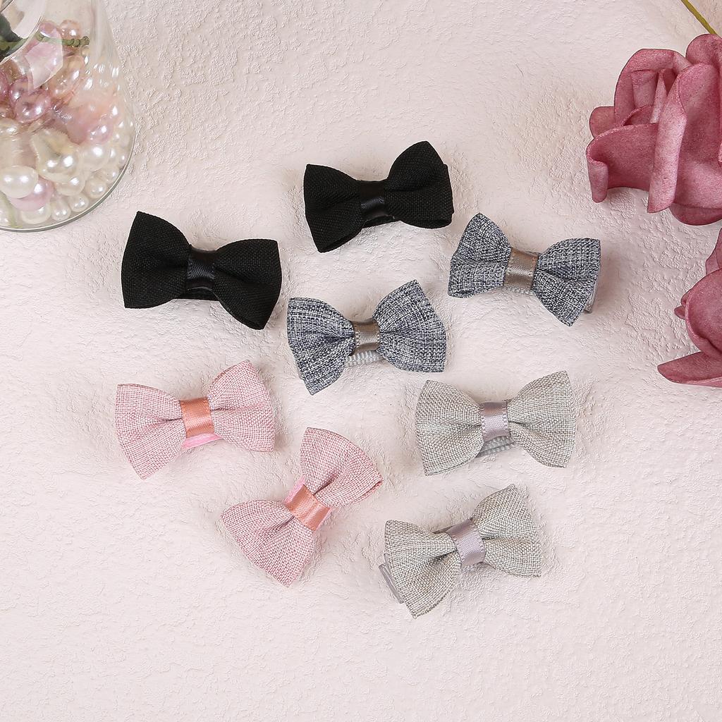 8/16PCS Baby Girls Hair Clips Mini Fabric Hair Bows with Clips Little Girls Hairpin Barrettes Kids Children Hair Accessories