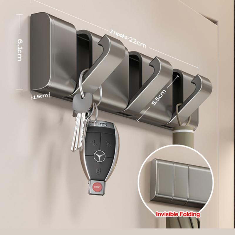 Invisible Folding Creative Hook Handbag Carrying Hook Hanging Towel Folding Hooks Wall Hook Rack For Clothes Wall Hang