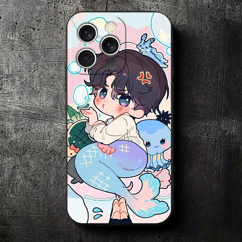 Love And Deepspace Cute Soft Phone Case for iPhone 16 16E 17 Air 15 Pro Max 14 Plus 13 Mini 11 12 7 Black Cover Back Shell