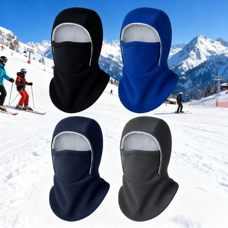 1PCS 360° Full Face Masks Winter Thermal Fleece Balaclava Unisex Adjustable Windproof Ski Cycling Mask Neck Protector Headgear