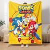 Sonic Mania Adventure Flannel Blanket Super Soft Warm Cozy Blanket For Sofa Bed Office Travel Allseason Home Decor Gift