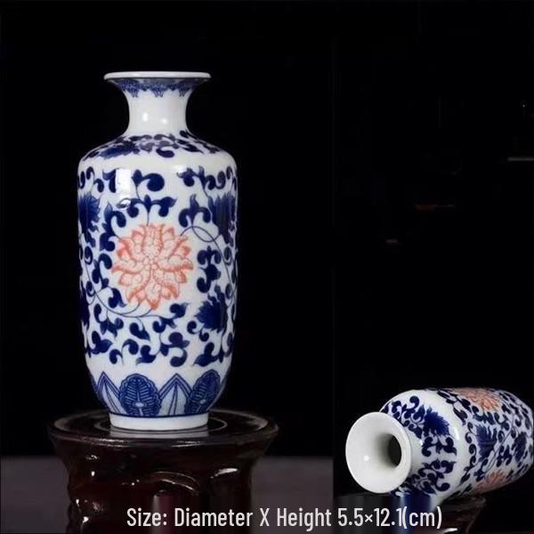 Antique Blue and White Chinese Porcelain Vase - European & American Handicraft for Flower Arrangements