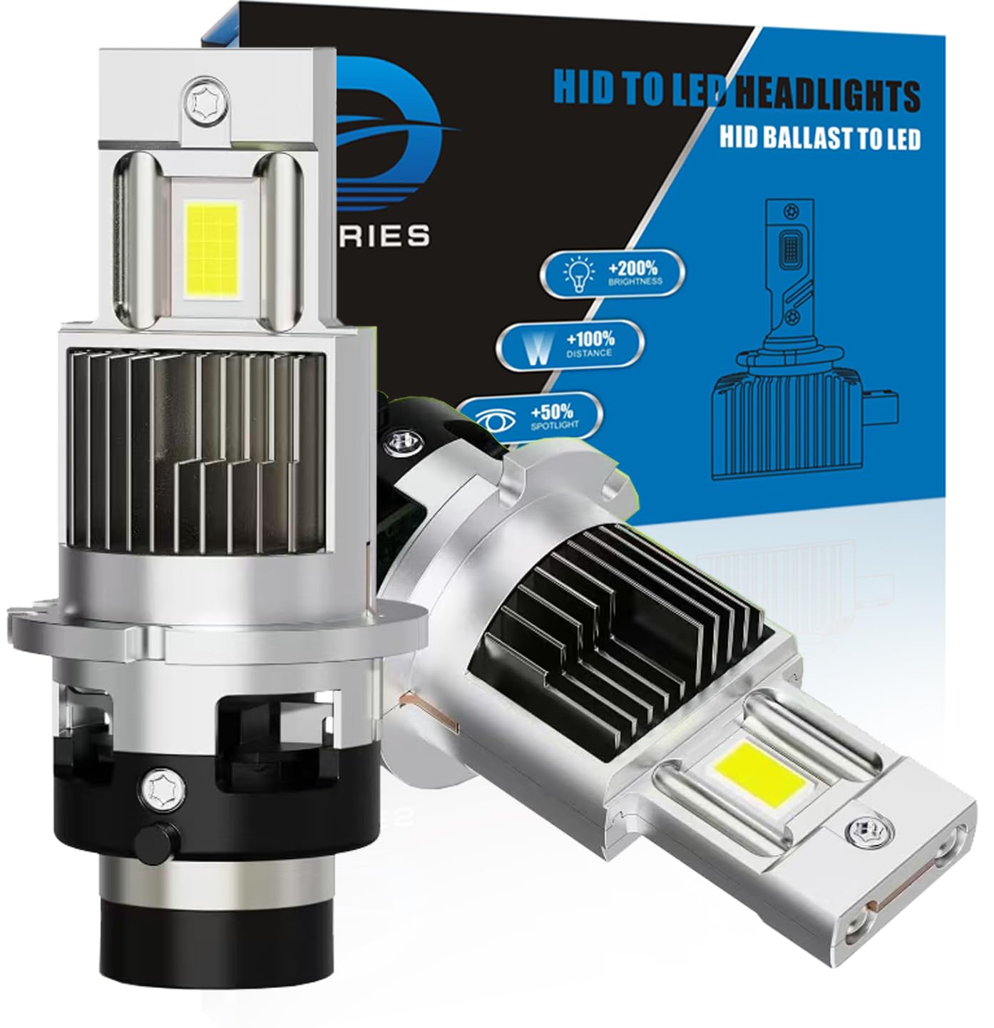 

VIMEN D4S LED Headlight, Compatible with Vehicle Inspection, 6500k White, 35W, Imported Vehicles, Warning, D4S