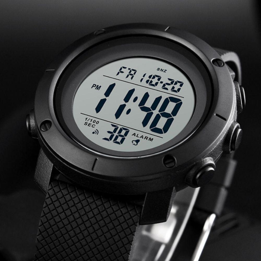 Simple Digital Sport Watch LED Display Electronic Watch Trendy Men's Watch Casual Wear