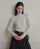 MARROT Brushed Turtleneck Tee_Light Grey