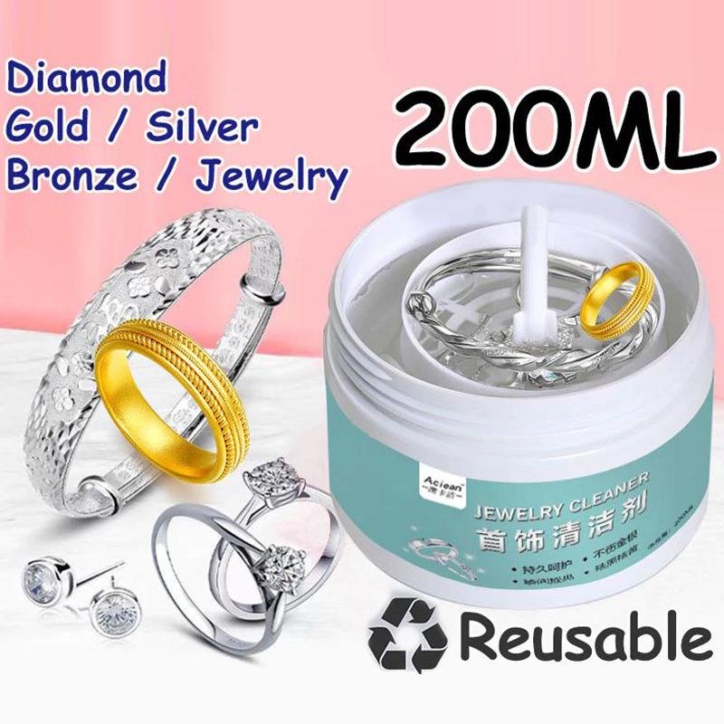 1/2/3Pcs Silver Cleaner Liquid 200G Jewelry Cleaner For Gold Panlinis Ng Silver Gold Cleaner For Rings Earrings Watch Diamond