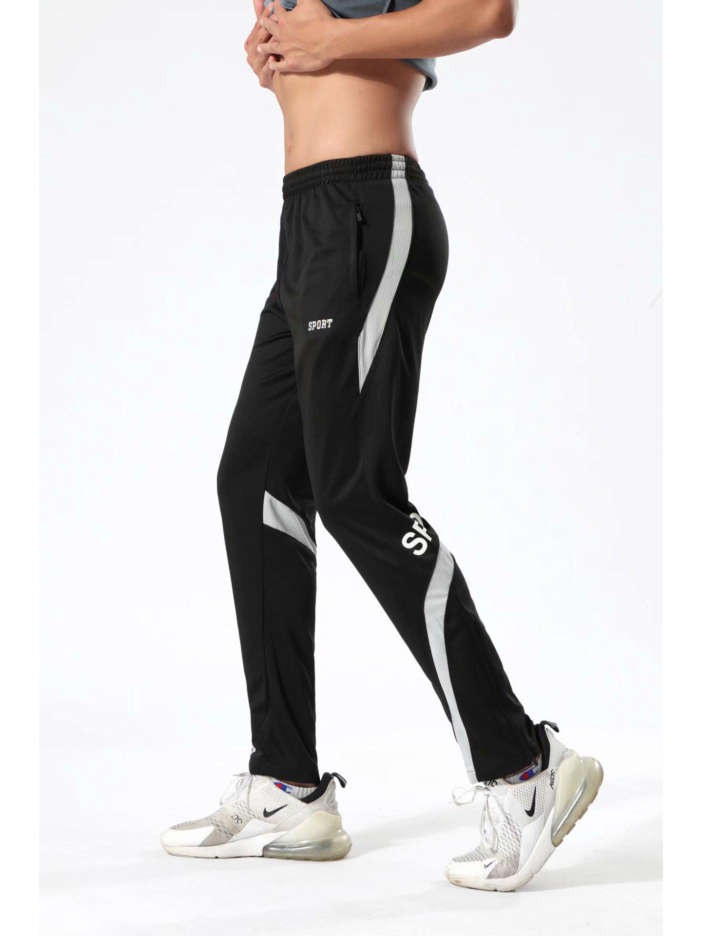 

Мужские быстросохнущие зауженные брюки: Осенний фитнес, бег, футбол, велоспорт - дышащий и свободный крой L(160-165CM)