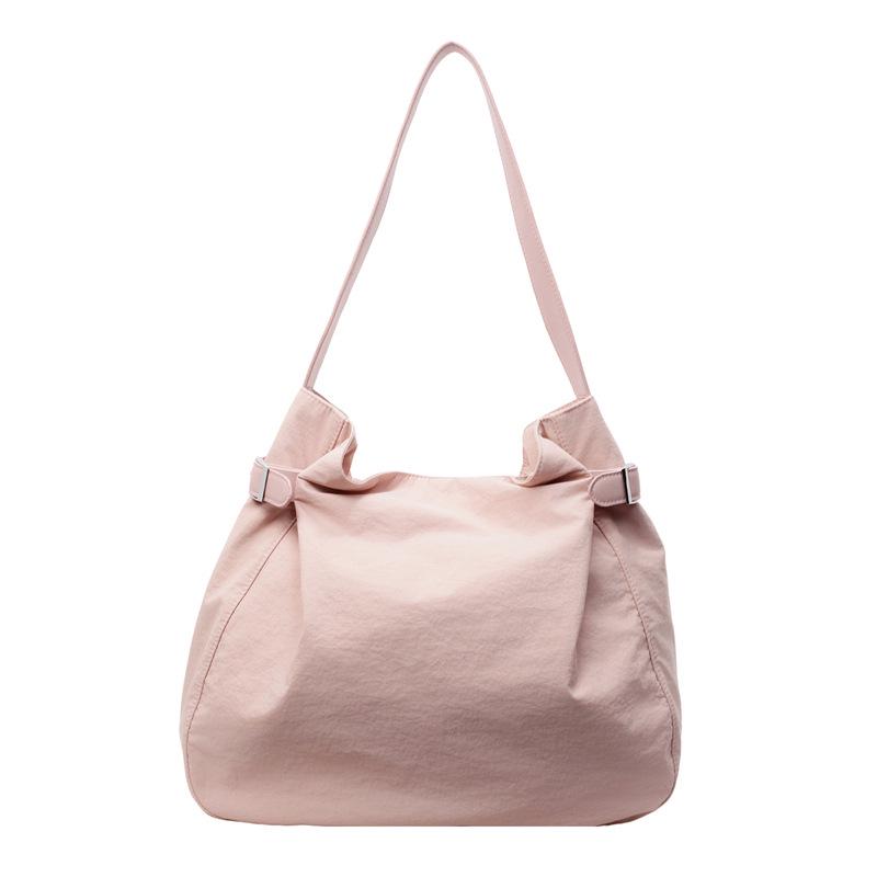 

Women s Versatile High-End Shoulder Bag: Large Capacity, Stylish Nylon Bucket Design розовый