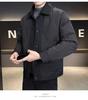 Herren Winter/Herbst Leichte Jacke im Hemdstil mit Daunenfüllung (weiße Entendaune), Neuer lockerer Schnitt, Große Größen Arbeitskleidung.