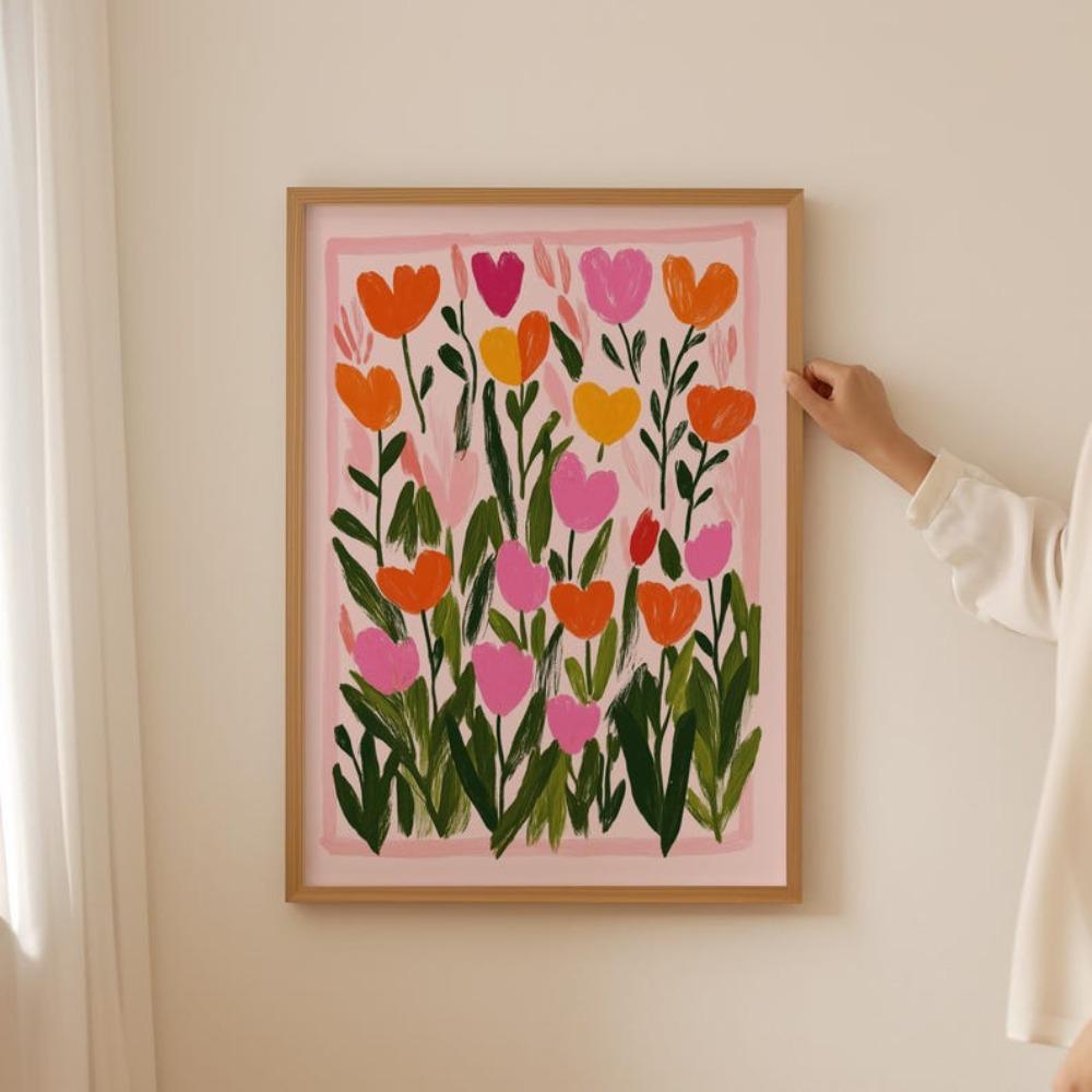 1/2pcs Wildflower Floral Bouquet Botanical Abstract Canvas Print Poster Modern Aesthetic Art Prints Home Decor Wall Art Posters
