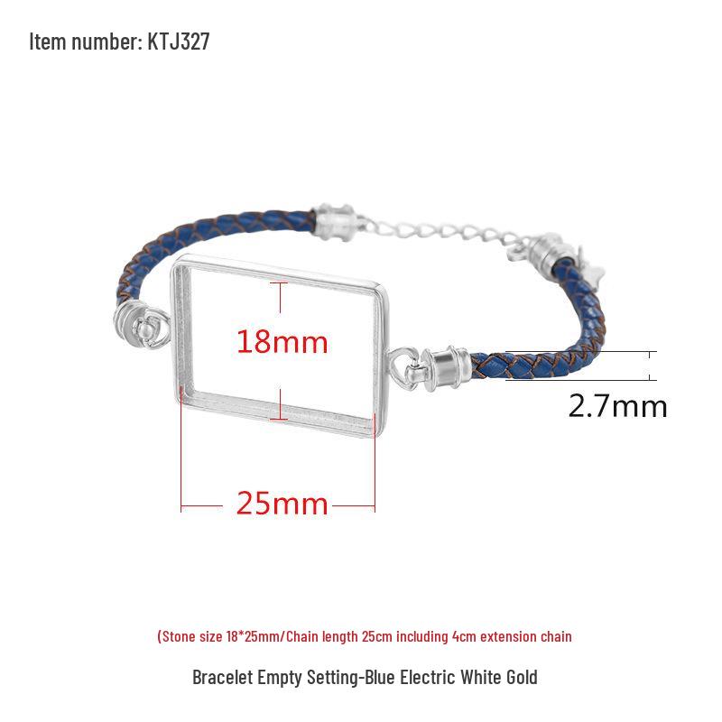

Браслет из стерлингового серебра S925 с квадратной инкрустацией бирюзой и янтарем S925 Silver