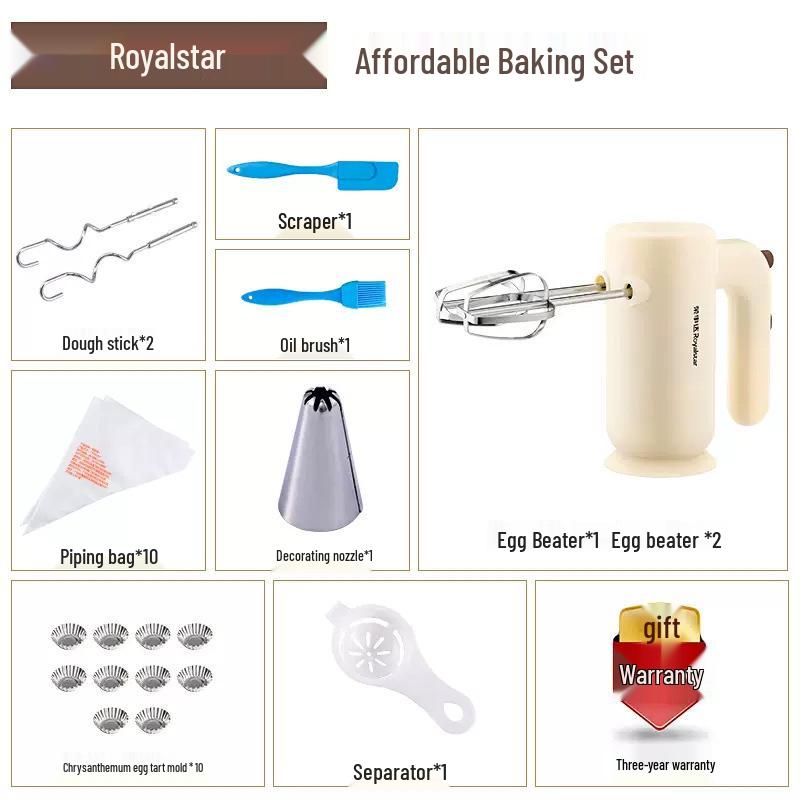 Rongshengda Electric Egg Beater & Whisk - Cake Mixer & Cream Whipping Machine