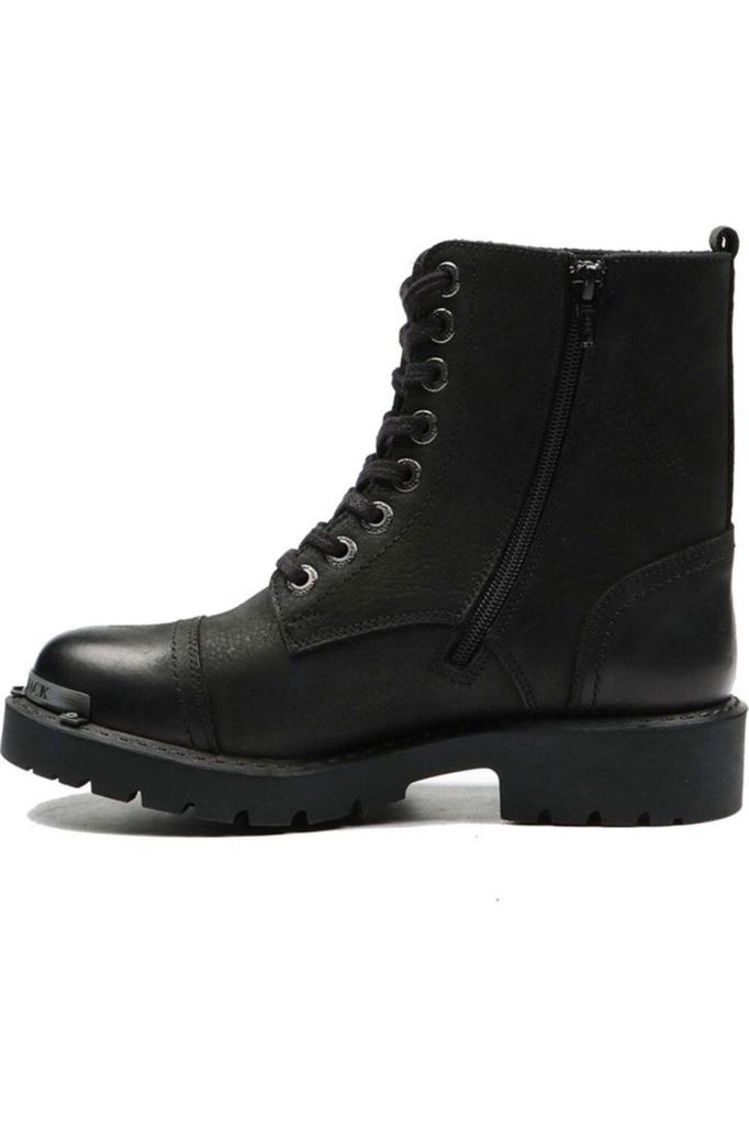 Men's Fashion Genuine Leather Flat Heeled Booties Black Metal Buckle Rubber Thick Sole Daily Sports Boots Boots Shoes