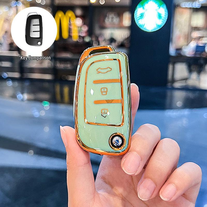 4th Gen Emgrand Folding Key Case for Men & Women — Fits 25 Models, Longteng Xingyao Edition Car Key Shell & Buckle Bag