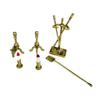 8Pcs/Set Dollhouse Mini Fire Tool Shovel Candlestick Bracket Simulation Mini Model Scene Fireplace Accessories Decoration