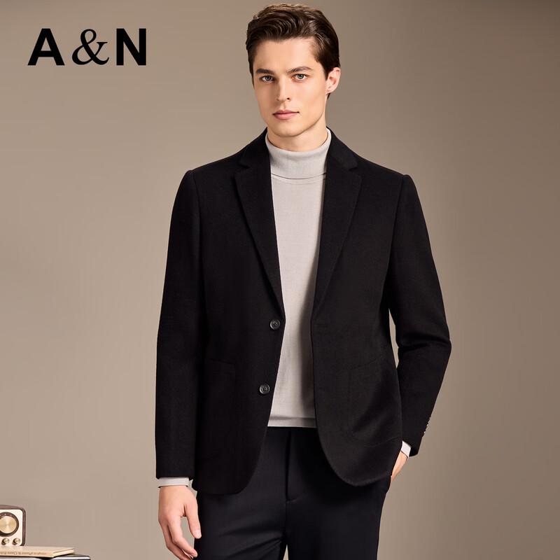 Men's Detachable Goose Down Liner Wool Blend Overcoat