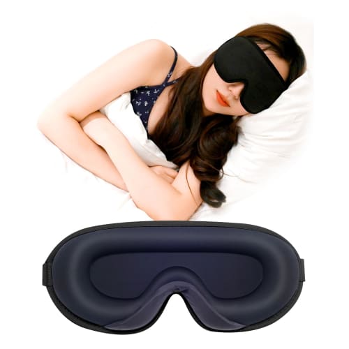 

3D Eye Mask for Sleeping, 99.99% Light Blocking, Breathable, No Pressure, Adjustable Size, Lightweight, for Comfortable Sleep, Naps, Meditation, Busin