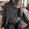 Vintage Rich Girl Style Knit Sweater Camel Cape Lapel Long Sleeve Fall New Arrival