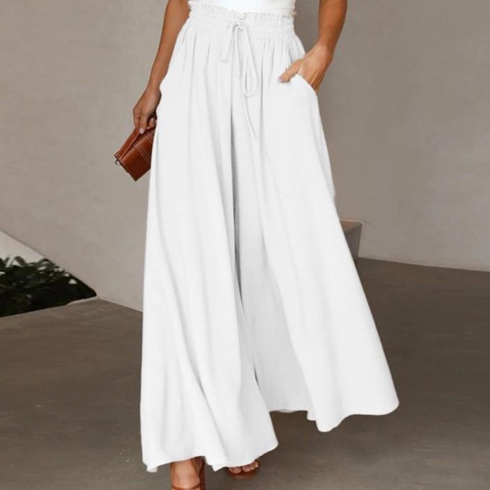 European & American Style Women's Printed Wide-Leg Casual Pants
