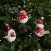 Plush Christmas Bird Decoration Fluffy Plush Bird Christmas Tree Ornament for Mantel Desk Decoration for Room for Family