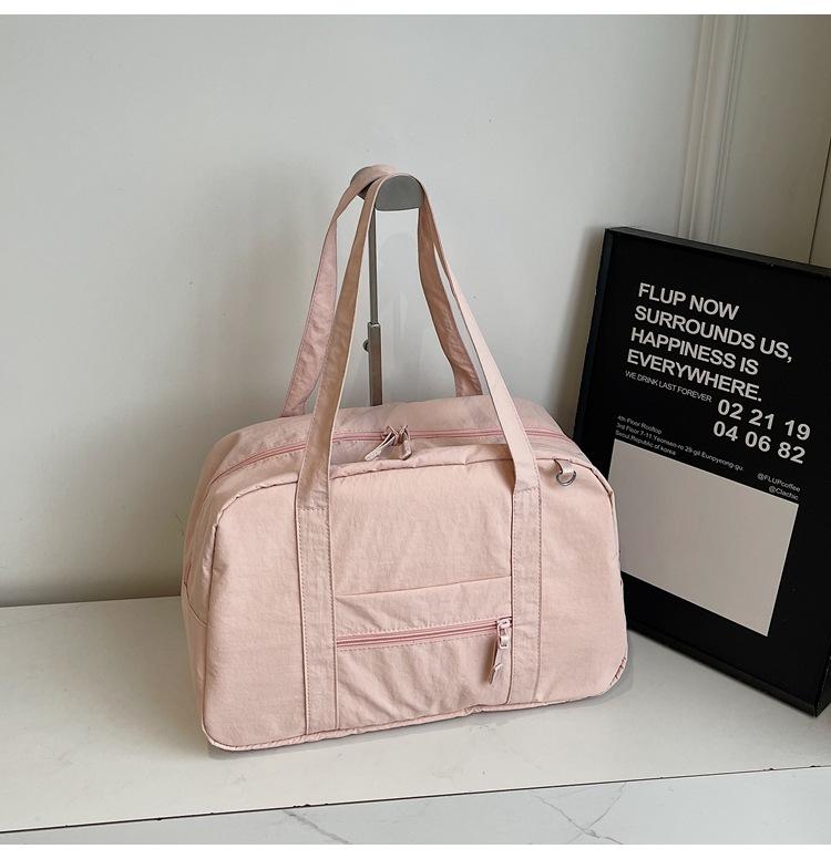 School bag niche light travel bag large capacity leisure Korean fitness bag solid color versatile backpack simple commuter tote bag