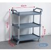 Hotel Restaurant Trolley Dish Cart Push Cart Three Tier Serving Utility Commercial Catering Vehicle Service Trolley Kitchen Cart
