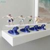 Shaking Surfer Car Dashboard Ornament, Cute Surfing Guy Figurine with Wave Base for Car Interior Decor
