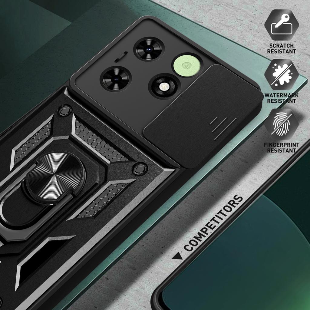 For TECNO Spark Go 2024 4G/Spark 20/Spark 20C/Pop 8 Case Slide Lens Guard PC+TPU Phone Cover