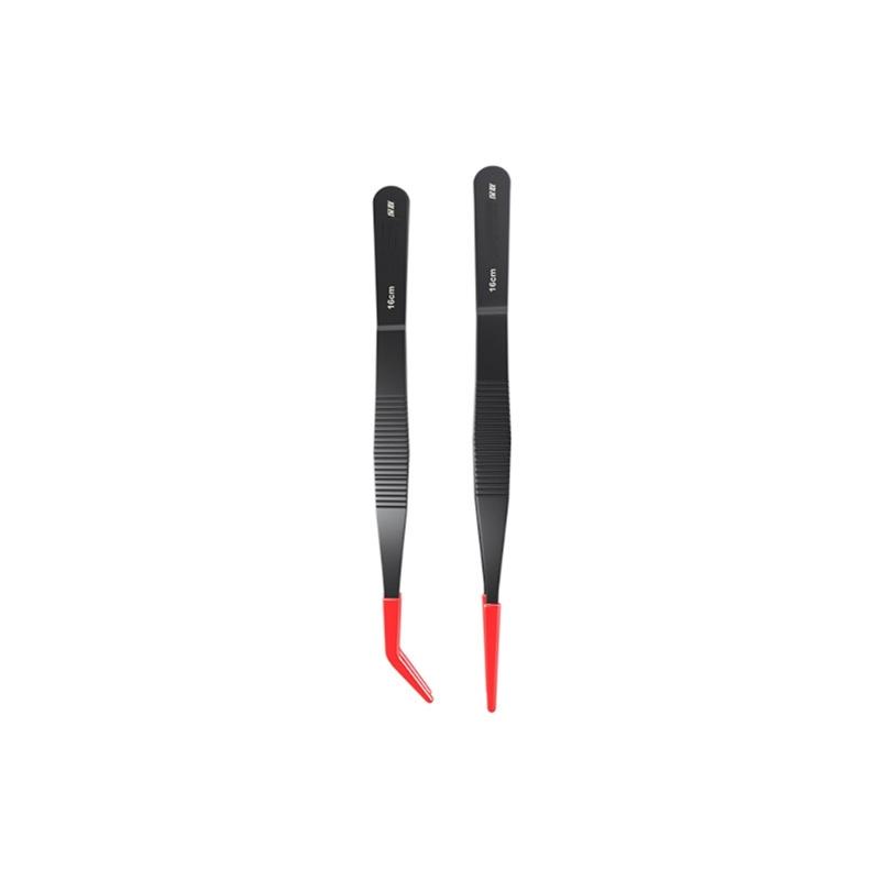 

Corrosion Proof Reptile Feeding And Care Tool 2Pcs Stainless Steel Tweezers With Silicone Coated Tip & Comfortable Grip
