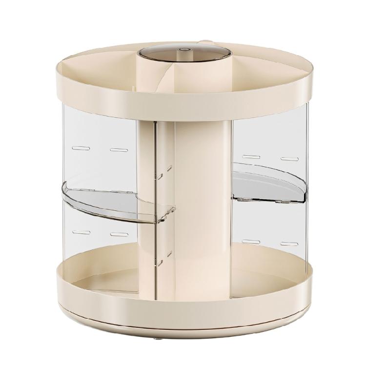 

Stylish 360 Turn Cosmetic Storage 3 Layer Desktop Holder For Makeup Brushes Fragrances 1