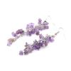 Tiktok Live Stream Supply Natural Crystal Stone Earrings, Pure Handmade Gravel Tassel Long Earrings Manufacturer E75