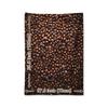 Modern Coffee Bean Print Blanket Contemporary Pattern Soft Cozy Warm Throw for Bed Sofa Office Travel Gift