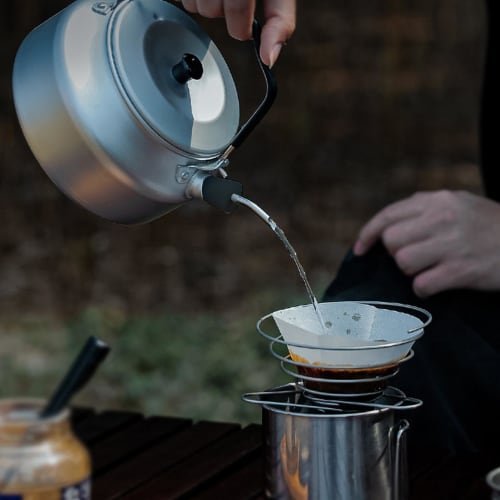 Kettle Spout Extension Nozzle, Teapot Kettle Extension Nozzle - Outdoor Coffee Pot Spout Camping Portable Stainless Steel Teapot Extension Spout Hand