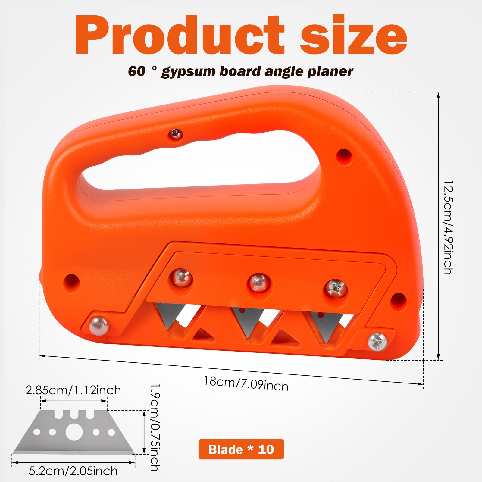 

Hand Tools Plasterboard Quick Cutter, Gypsum Board Hand Plane for Precise Drywall Edge Chamfering at 45°60° Woodworking Trimmer 60 Degrees
