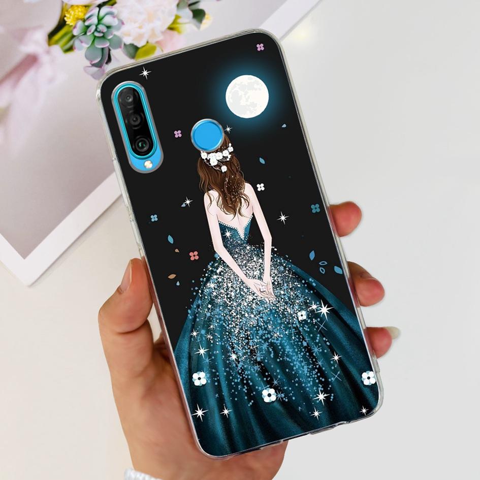 For Huawei P30 Lite Case MAR-LX1M MAR-L21A MAR-LX1A Cute Astronaut Cover Clear Silicone Bumper For Huawei P30 Pro Lite P 30 Capa