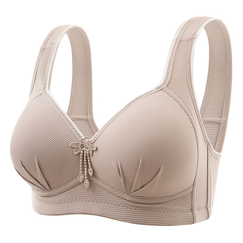 

Plus-Size Wire-Free Bra Push-Up Anti-Drooping Bust-Lifting Comfortable Breathable Thin Backless Underwear 44/100