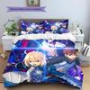 Fate Pattern Bedding Quilt Set Quilt Cover Pillowcase Home Decoration Birthday Gift (1 * duvet cover + 2 * pillowcase, without core)