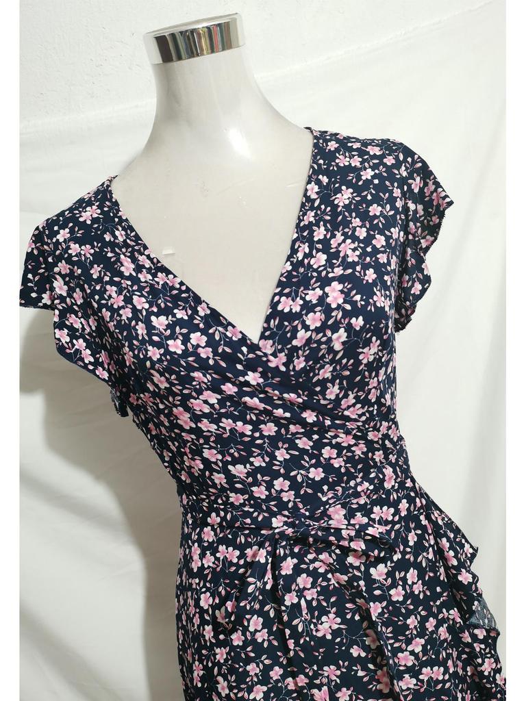 Benutzerdefiniertes V-Ausschnitt Böhmisches Urlaubs Slim-Fit Schnürkleid