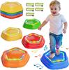 5Pcs Rechargeable Stepping Stones for Kids Toddler 3-5 with Light&Music,Balance Sensory Stepping Stones Indoor Outdoor Play,5 Long-lasting Batteries