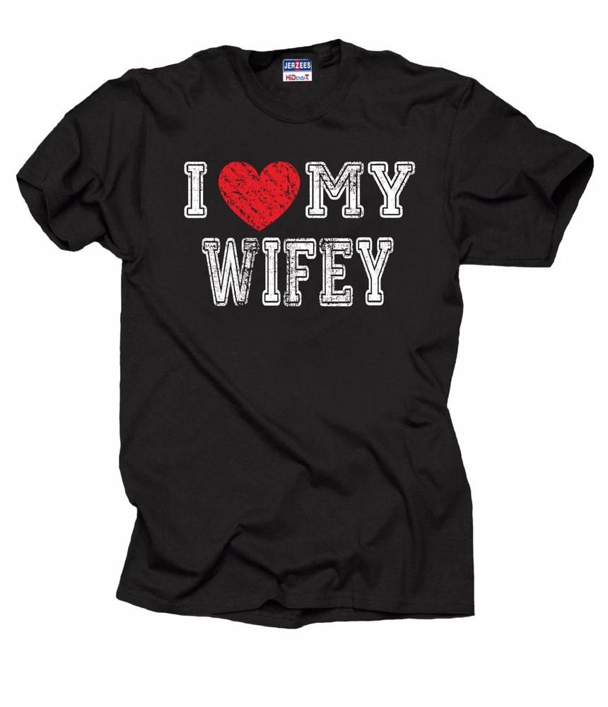 Gift For Husband I Love My Wifey Tee Shirt Anniversary Birthday Gift S