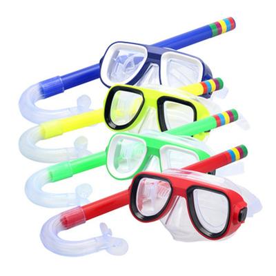 Professional Kids Diving Goggle Anti Fog Scuba Underwater Breathing Tube Shockproof Swim Glasses Child Pool Snorkel Glasses Set
