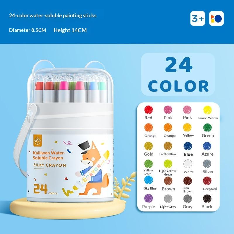 12/24/36/48 Colors Children'S Water Soluble Painting Crayons Watercolor All-In-One Silky Crayons